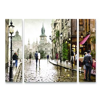 Cafe Milano Canvas Wall Art 3 pc Set