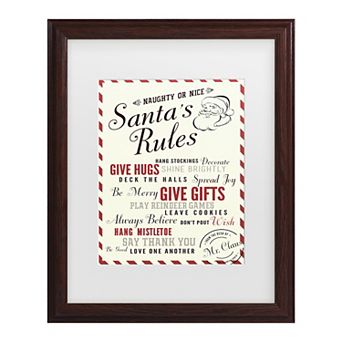 Lantern Press Santa Claus Christmas Framed Wall Art
