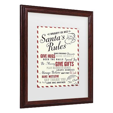 Lantern Press Santa Claus Christmas Framed Wall Art