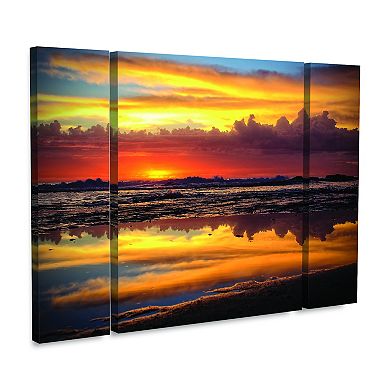 Trademark Fine Art Beata Czyzowska Young Morning Reflections 3-piece Multi Panel Art Set