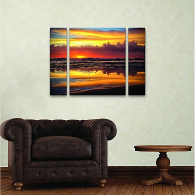 Trademark Fine Art Beata Czyzowska Young Morning Reflections 3-piece Multi Panel Art Set
