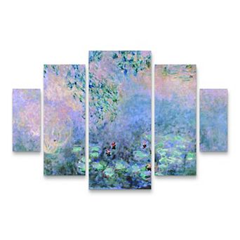 Trademark Fine Art Claude Monet Water Lilies 1914-22 Multi Panel Art Set Large Diamond