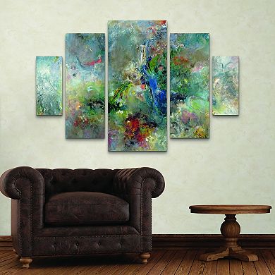 Trademark Fine Art Jane Deakin Valley of the Waterfalls Multi Panel Art Set Large Diamond