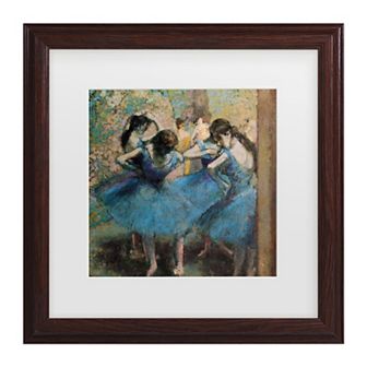 Edgar Degas Dancers in Blue 1890 Framed Wall Art