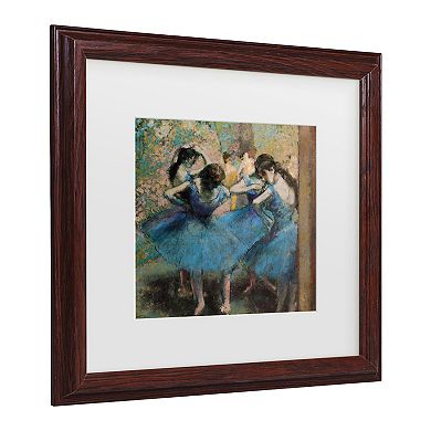 Edgar Degas Dancers in Blue 1890 Framed Wall Art