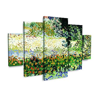 Vincent van Gogh Garden in Bloom Canvas Wall Art 5-piece Set