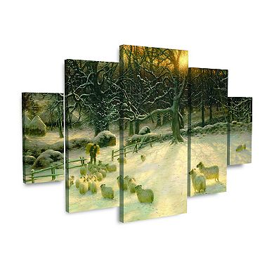 The Shortening Winters Day Canvas Wall Art 5-piece Set