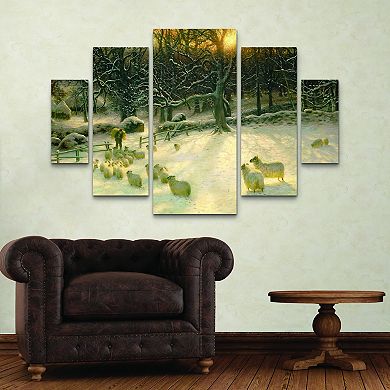 The Shortening Winters Day Canvas Wall Art 5-piece Set