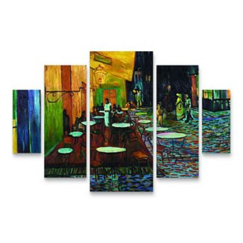 Vincent van Gogh Cafe Terrace Canvas Wall Art 5 pc Set