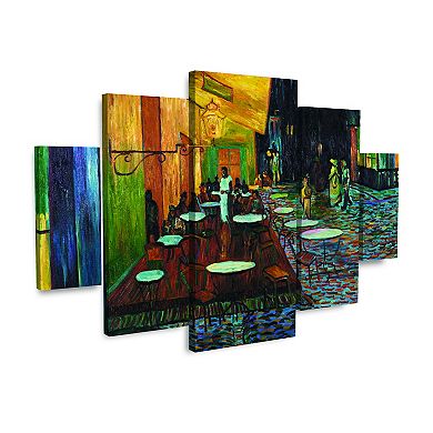 Vincent van Gogh Cafe Terrace Canvas Wall Art 5-piece Set