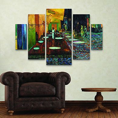 Vincent van Gogh Cafe Terrace Canvas Wall Art 5-piece Set