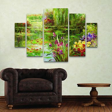 Victor Giton Water Lilies Canvas Wall Art 5-piece Set