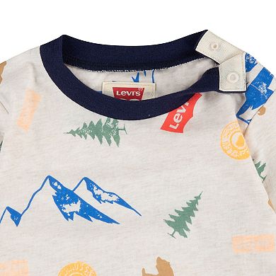 Toddler Boy Levi's® Happy Camper Allover Print Tee & Overalls Set