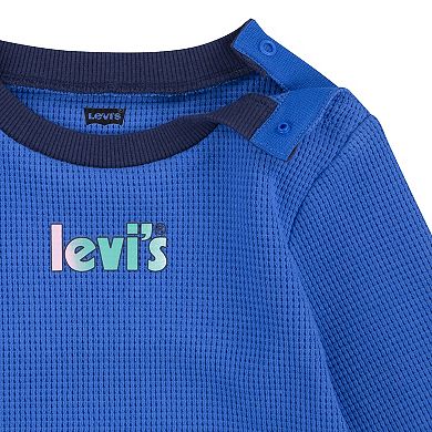Toddler Boys Levi's® Logo Tee & Denim Overalls Set