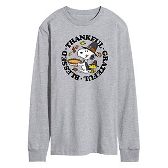 Men's Peanuts Thankful Grateful Blessed Tee