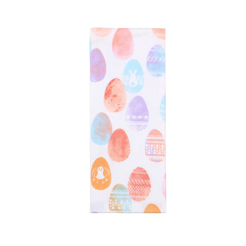 Celebrate Together Easter Printed Eggs Hand Towel, White
