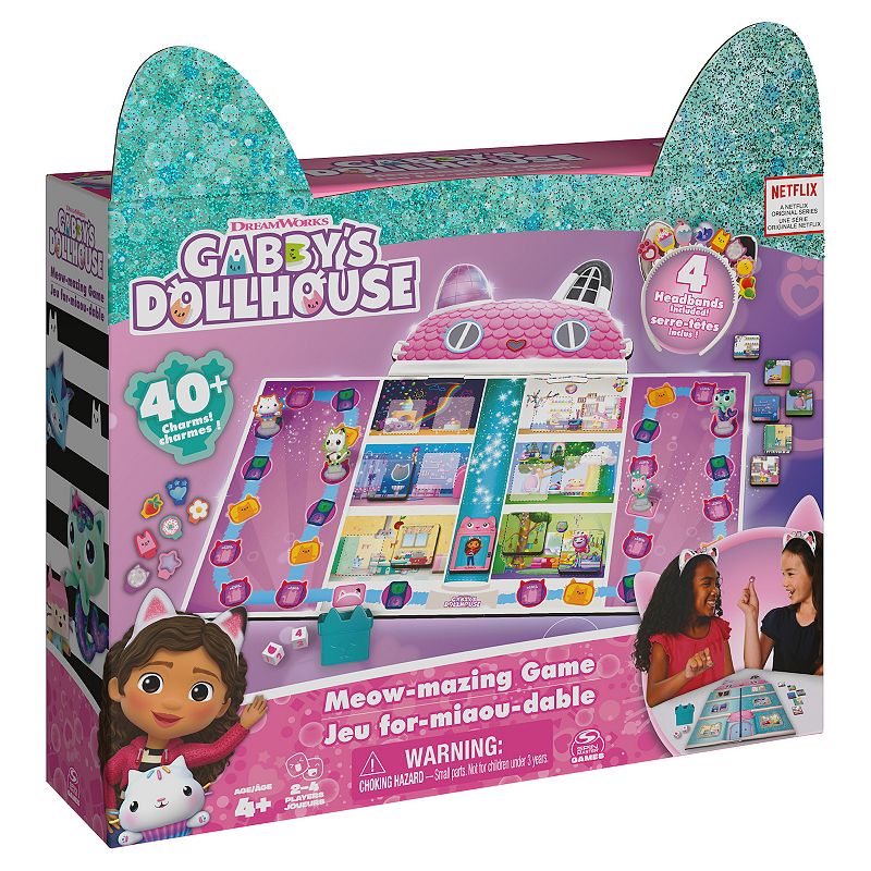 Spin Master Gabbys Dollhouse Meow-mazing Board Game, Multicolor