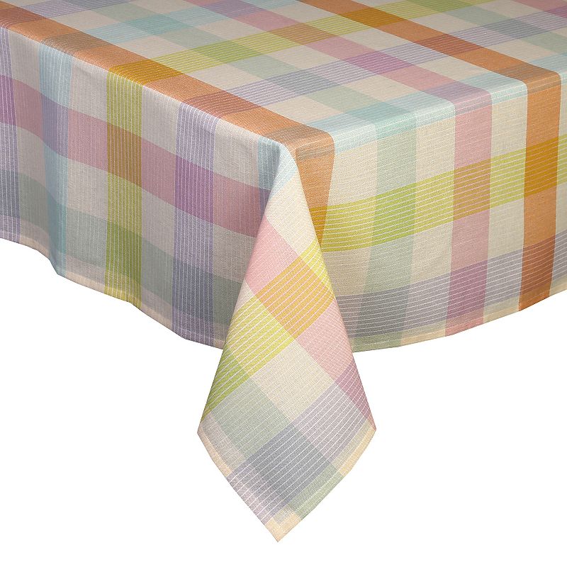 Celebrate Together Easter Multi-Color Checkered Tablecloth, Multicolor, 60X
