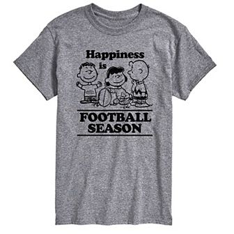 Men's Peanuts Happiness Is Football Season Tee