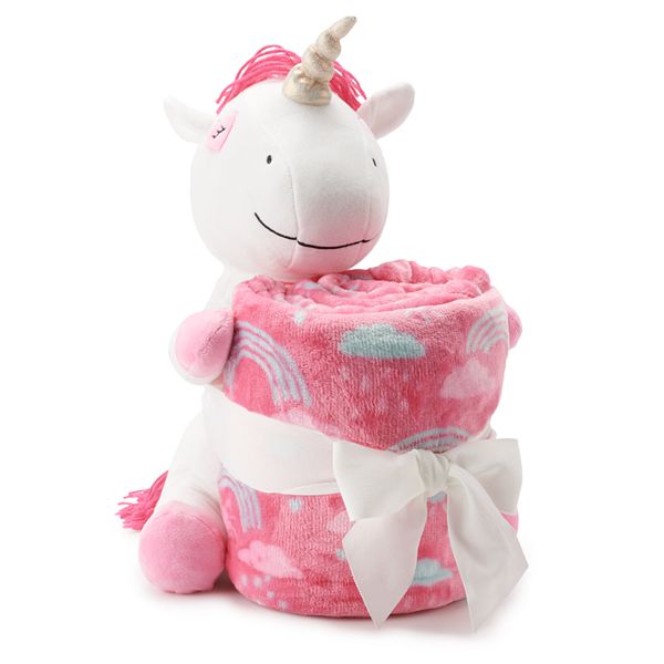 The Big One Kids Unicorn Buddy Throw Set