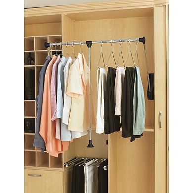 Rev-A-Shelf 35" - 48" Adjustable Pull Down Closet Rod, Chrome, CPDR-3548