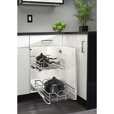 Rev-a-shelf Pullout Cabinet Basket W/ Soft-close, 14.5'' X 21.74'', 5730-15cr