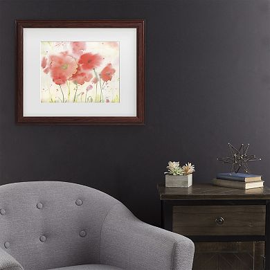 Sheila Golden Coral Fiesta Framed Wall Art
