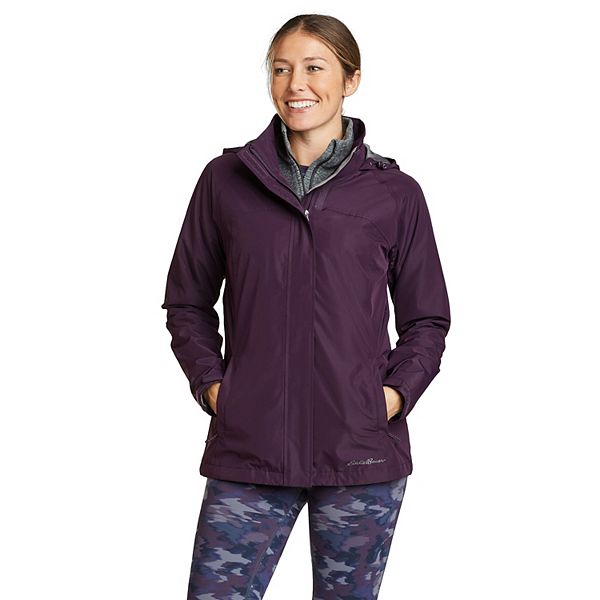 Women's Eddie Bauer Packable Rainfoil Jacket - Deep Eggplant (X SMALL)