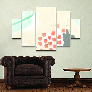 Chromatic Inference II Canvas Wall Art 5-piece Set