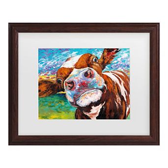 Curious Cow I Framed Wall Art