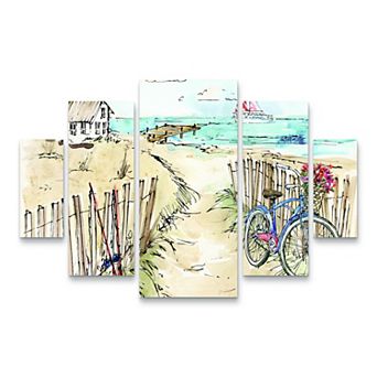 Coastal Catch V Canvas Wall Art 5 pc Set
