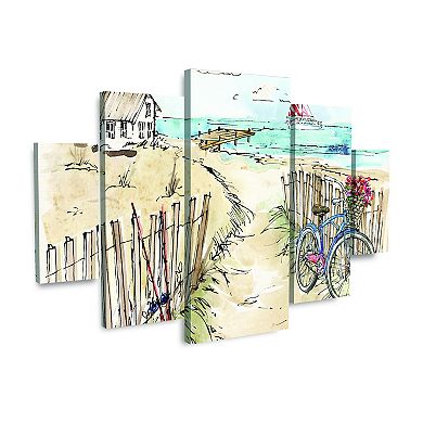 Coastal Catch V Canvas Wall Art 5-piece Set
