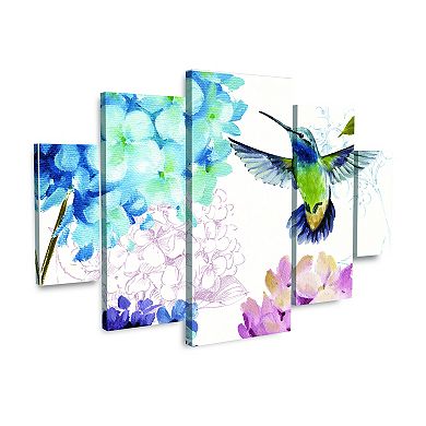 Spring Nectar Square III Canvas Wall Art 5-piece Set