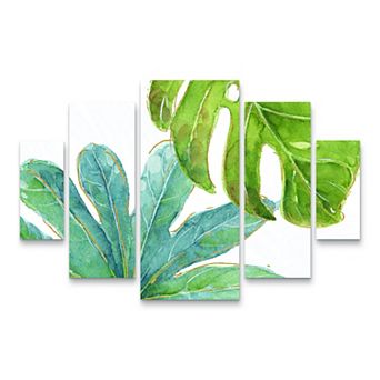 Tropical Blush VII Canvas Wall Art 5 pc Set