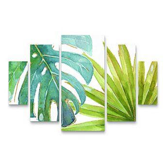 Tropical Blush VIII Canvas Wall Art 5 pc Set