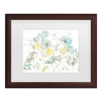 Aqua Roses Shadows Framed Wall Art