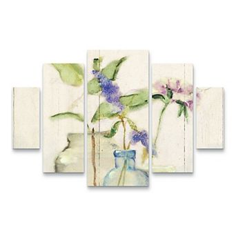 Blossoms on Birch I Canvas Wall Art 5 pc Set