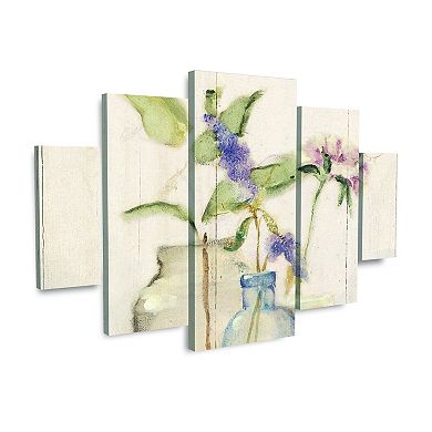 Blossoms on Birch I Canvas Wall Art 5-piece Set