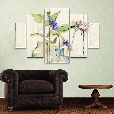 Blossoms on Birch I Canvas Wall Art 5-piece Set