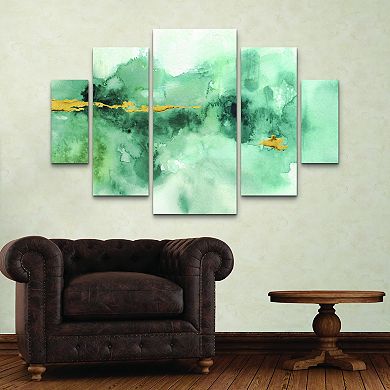 My Greenhouse Abstract I Crop Canvas Wall Art 5-piece Set