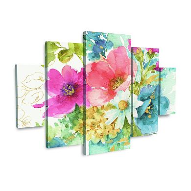 My Garden Bouquet I Canvas Wall Art 5-piece Set