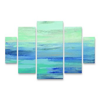 Sunset Beach II Canvas Wall Art 5 pc Set