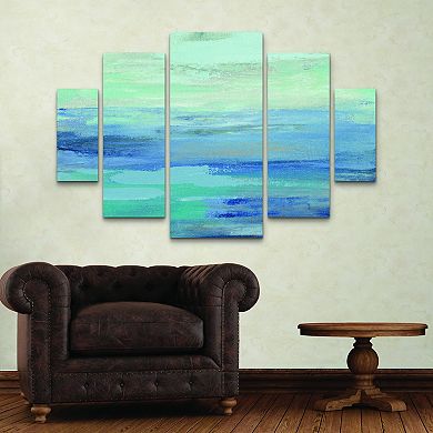 Sunset Beach II Canvas Wall Art 5-piece Set