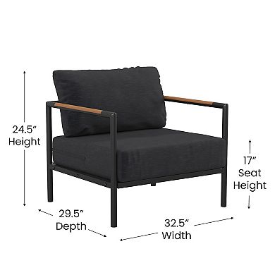 Flash Furniture Lea Patio Chair with Cushions