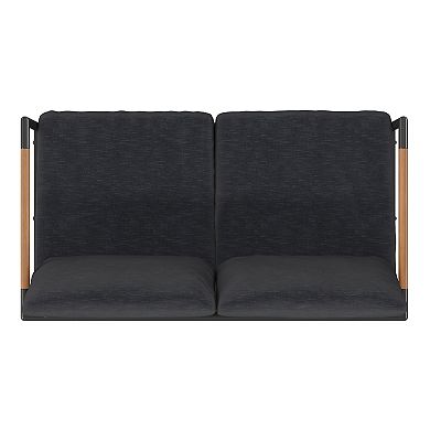 Flash Furniture Lea Patio Loveseat with Cushions