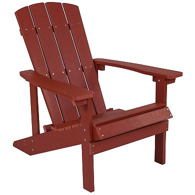 Flash Furniture 2-pack Charlestown All-Weather Adirondack Chairs with Side Table