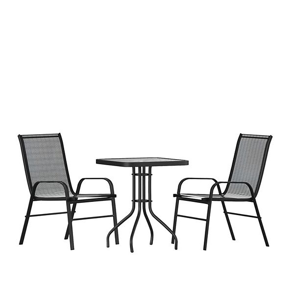 Flash Furniture Brazos 3piece Outdoor Patio Dining Set