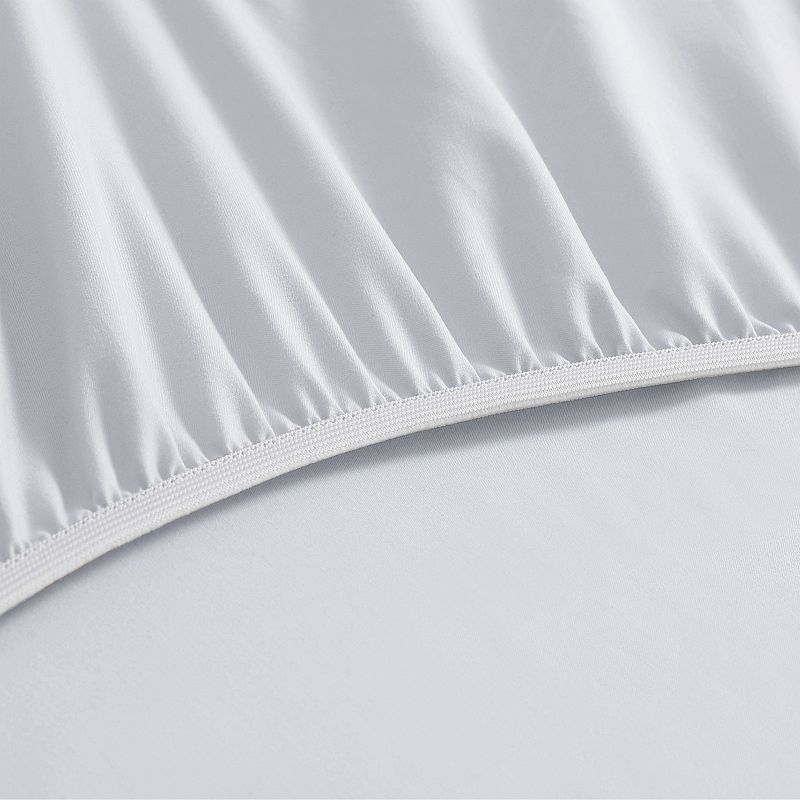 Swift Home Double Brushed Microfiber 21-Inch Extra-Deep Pocket Single Fitted Sheet - Fit for 19 - 23  Deep Mattress Full - White