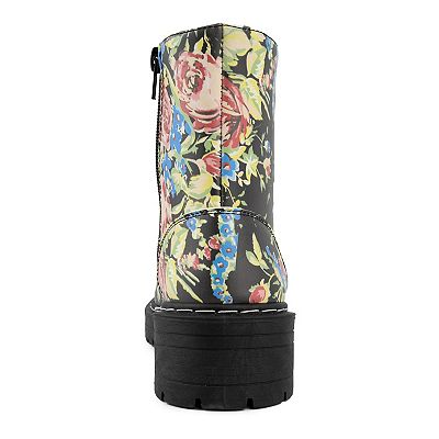 Womens floral combat boots new arrivals