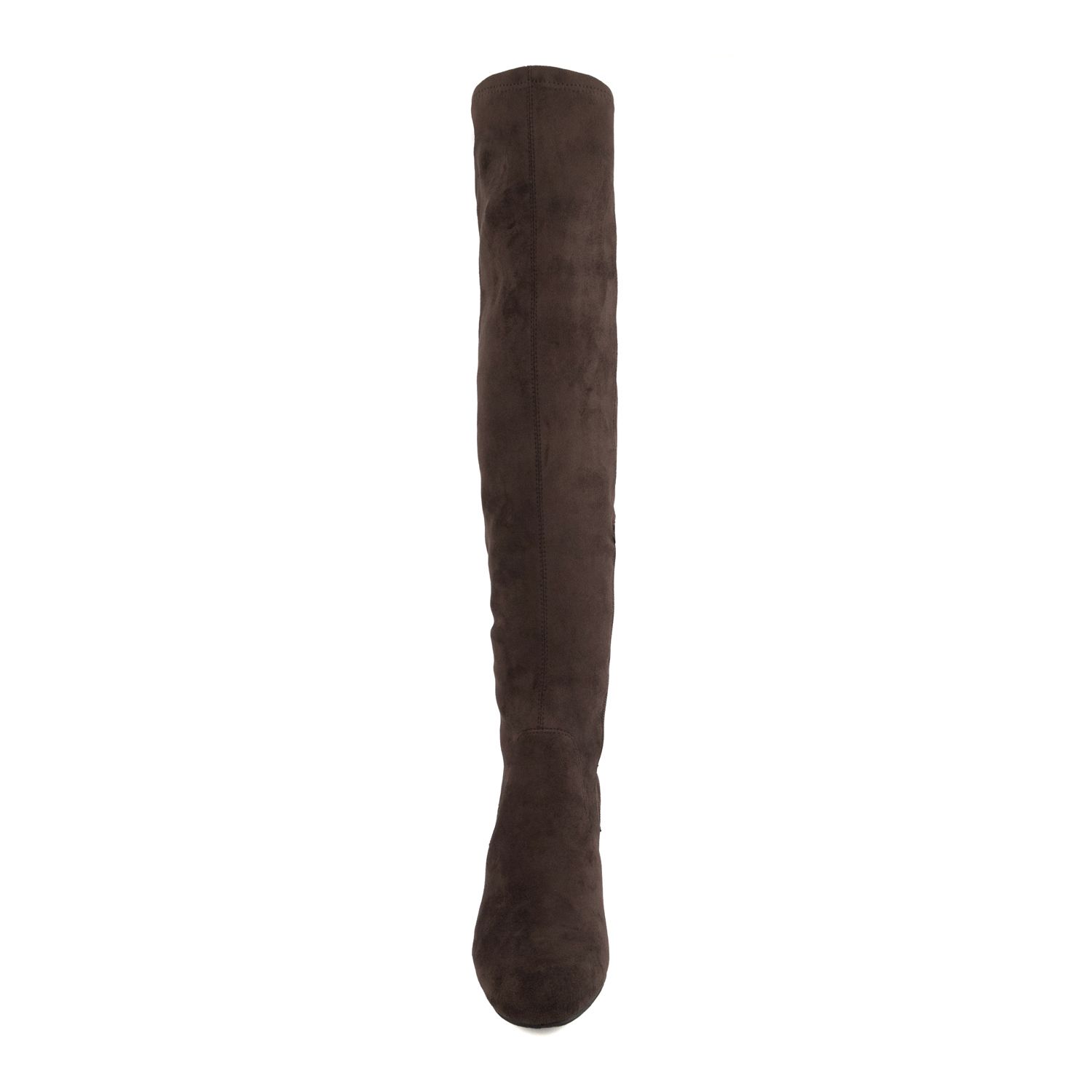 Sugar Women's Ollie Over-The-Knee Boots - Black Faux Suede, Round Toe, Size 9 Medium